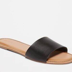 Faux-Leather slide sandals | Old Navy